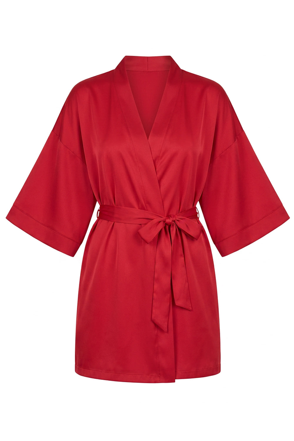 Короткий халат кимоно 2405 red