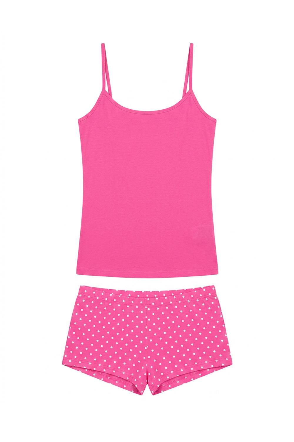 Хлопковая пижама в горошек 6212 793/29 raspberry