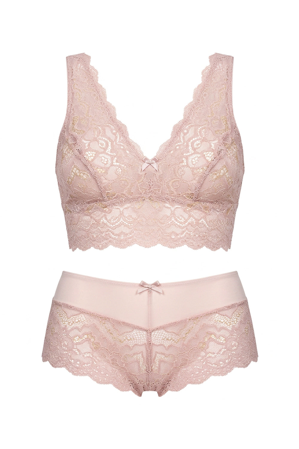 Кружевной комплект белья с шортами Roxy rose