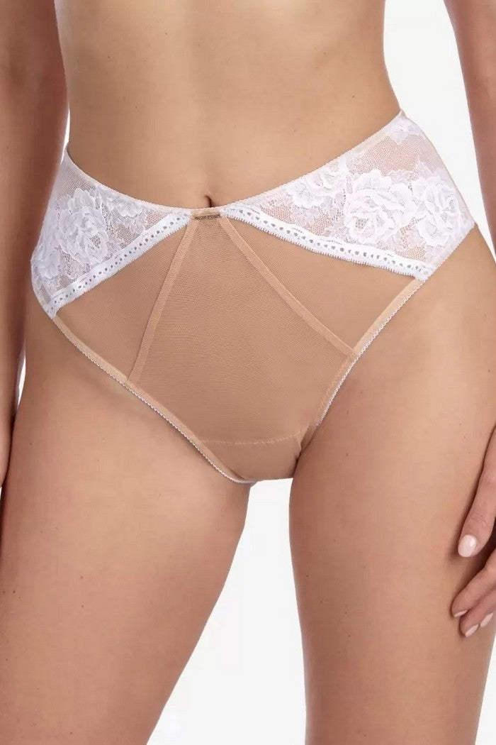 Высокие трусики слип Авенида Т87 vanilla/beige