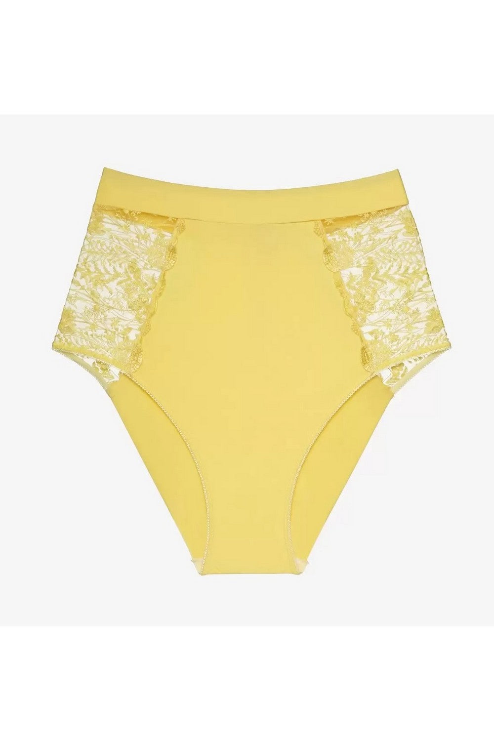 Высокие трусики слип Бланманже Т7 yellow