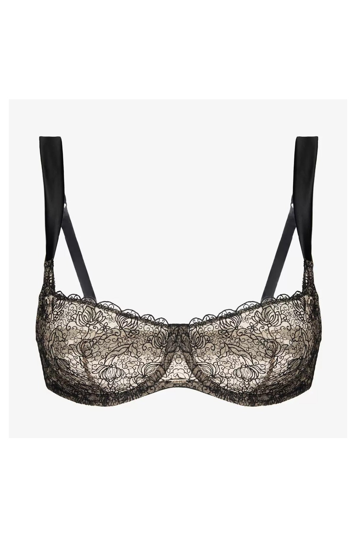 Мягкий бюстгальтер балконет Эфириал БМ7 beige/black