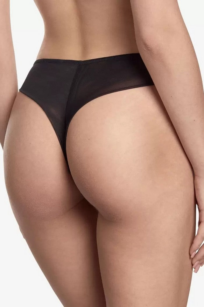 Трусики стрінг із атласу Екліпс С15 black