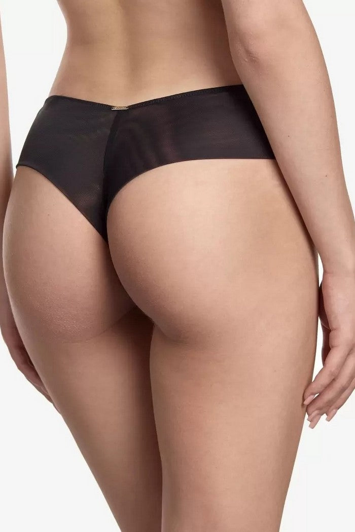 Трусики бразиліана з вишивкою Екліпс С170 black