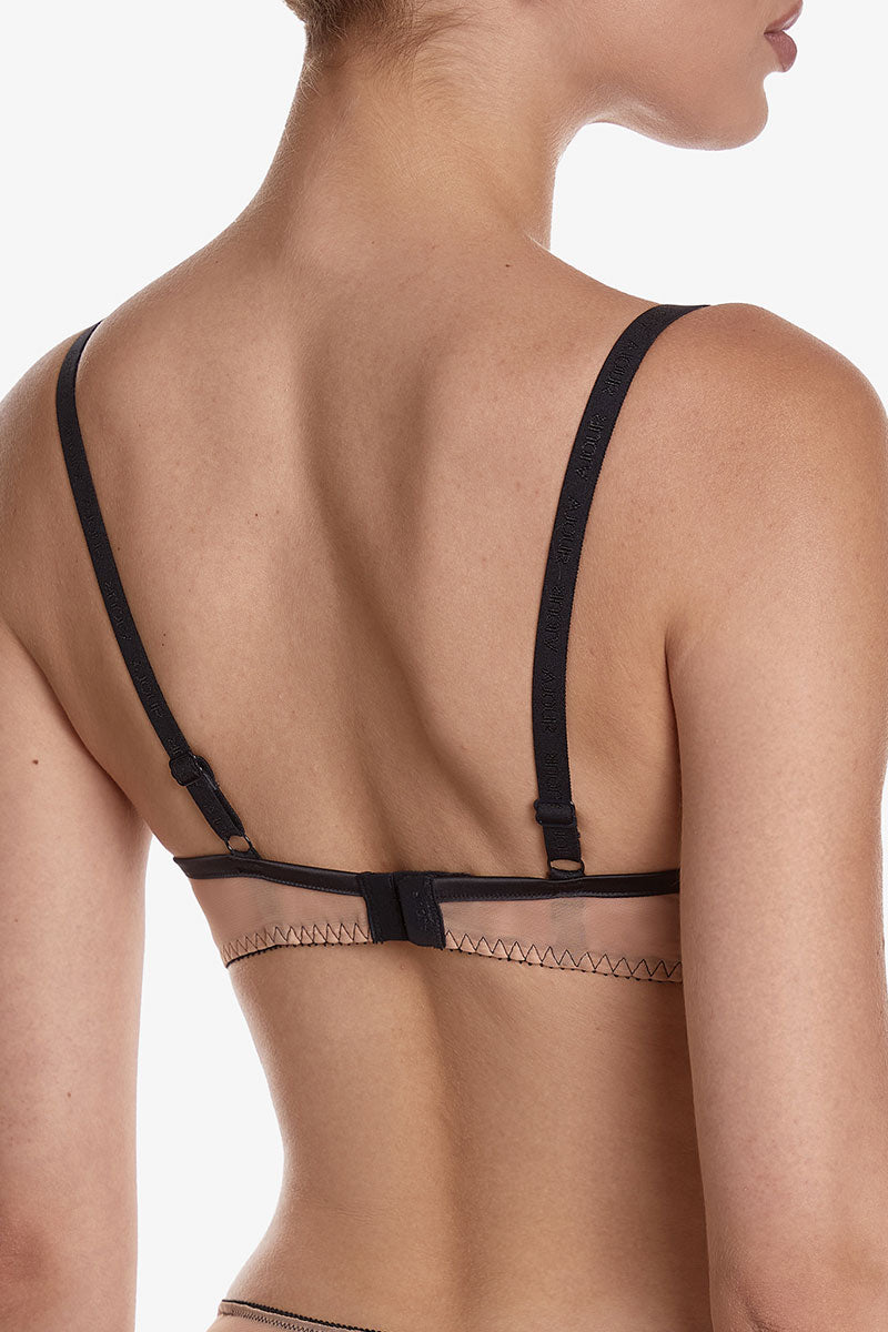 Бюстгальтер балконет с вышивкой Финсбери БМ12 beige/black