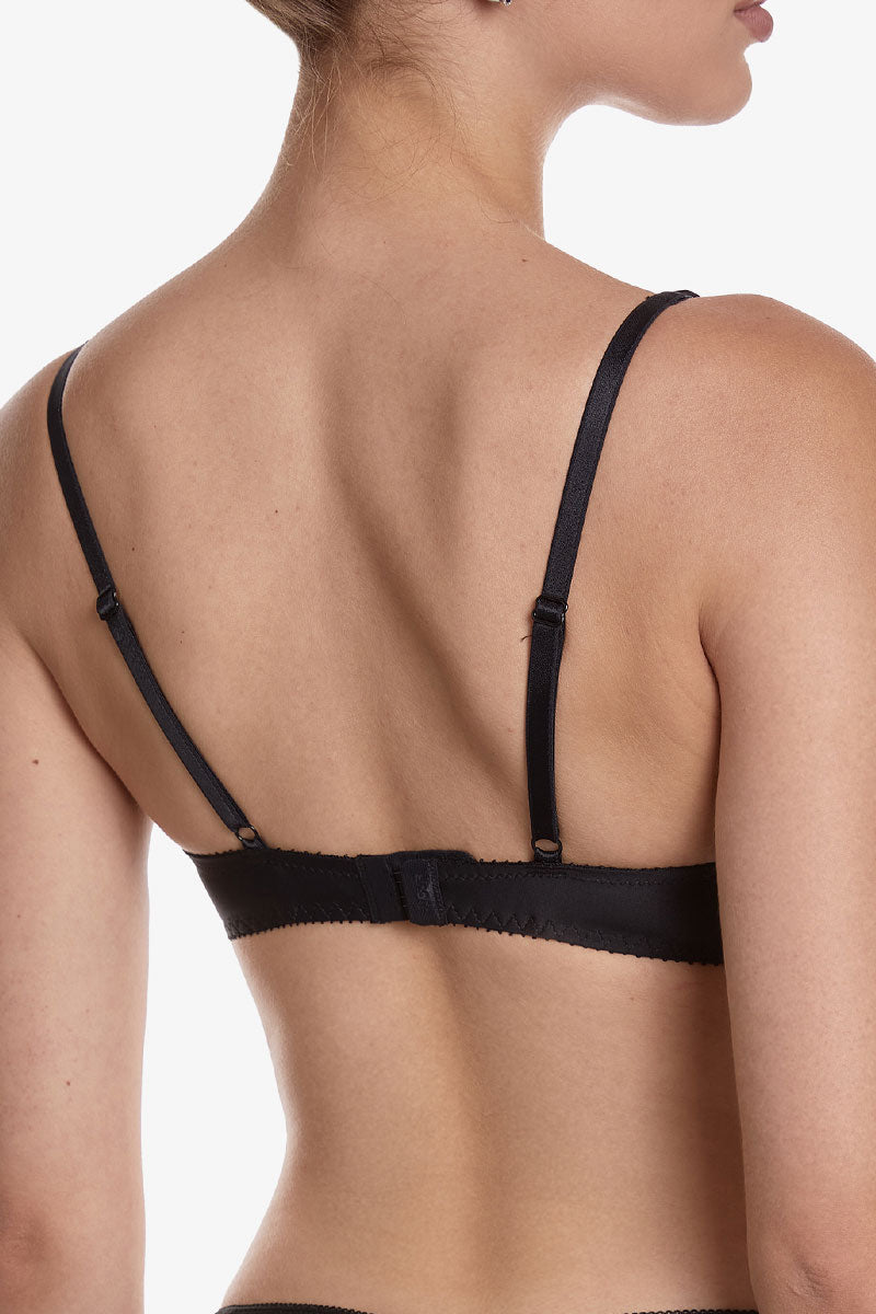 Полудублированный бюстгальтер с вышивкой Хитроу БМ16 black