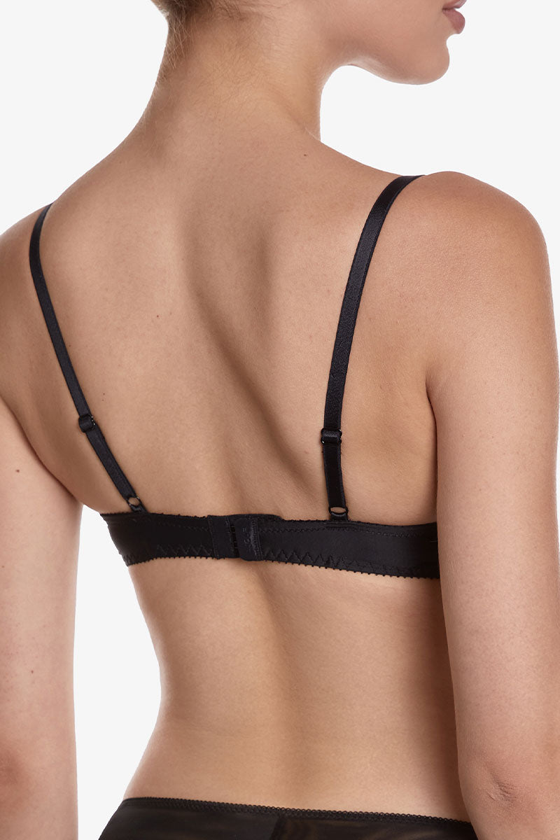 Мягкий бюстгальтер с вышивкой Хитроу БМ7 black