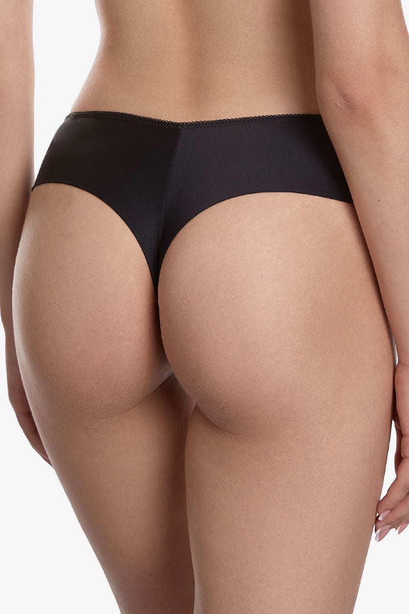 Трусики стринг с микросеткой Хитроу С170 black