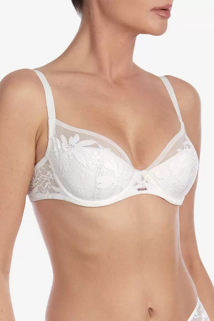 Плотный бюстгальтер из кружева Капраника БП110 vanilla