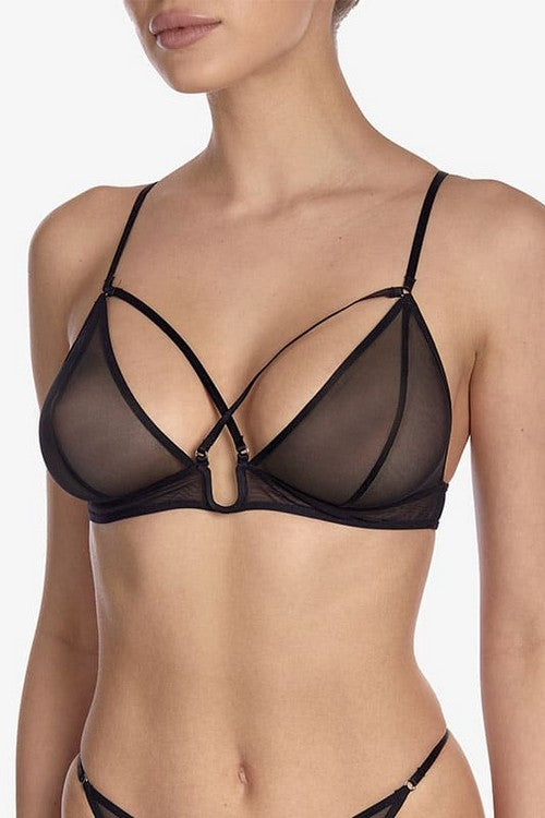 Бралет из микросетки Лав Эссенс БМ4 black