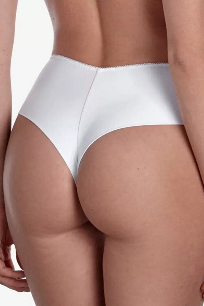 Трусики бразиліана з вишивкою Маршмелоу С179 white