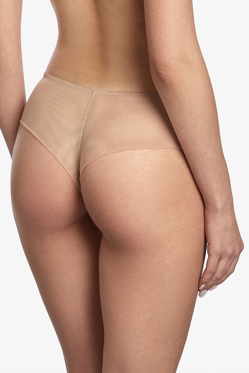 Трусики бразиліана з вишивкою Мунлайт С179 cappuccino