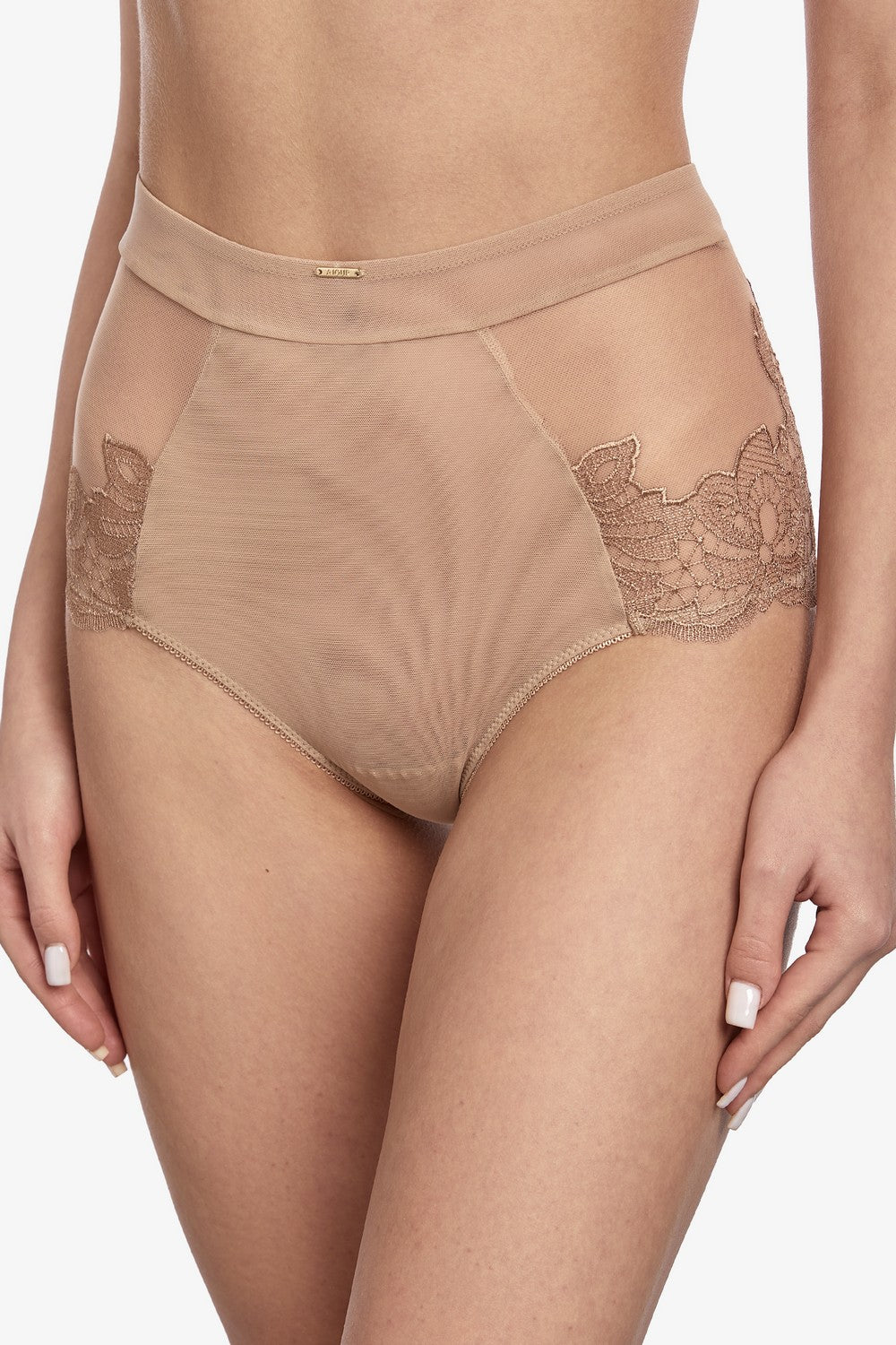 Высокие трусики слип Мунлайт Т7 cappuccino