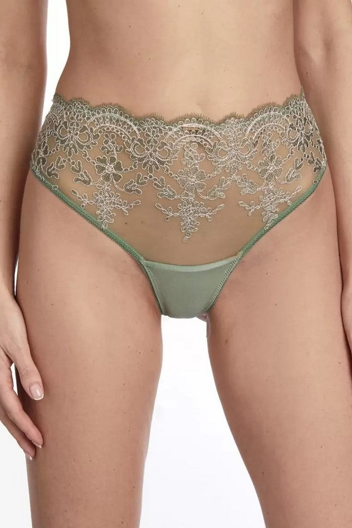 Високі трусики бразиліана Нувель С171 olive