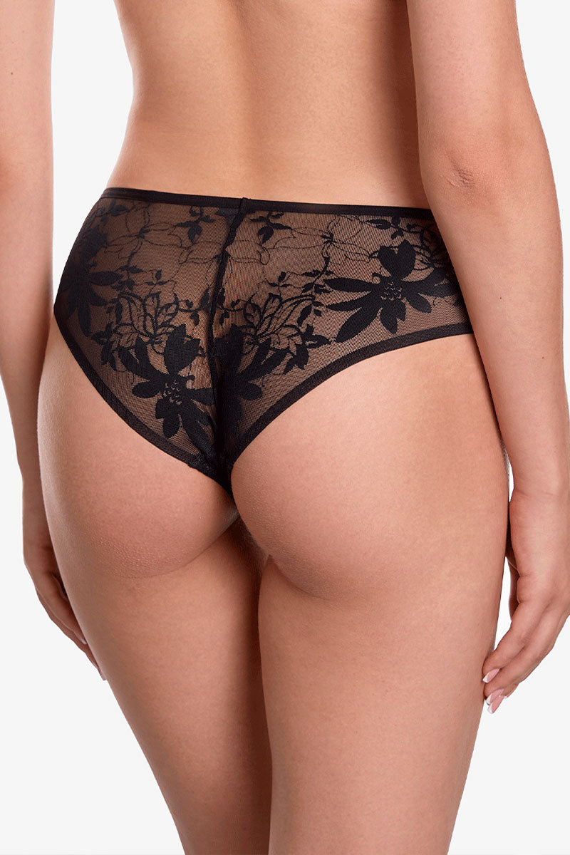 Кружевные трусики бразилиана Риджент Т85 black