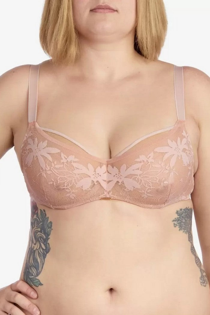 Мереживний бюстгальтер на кісточках Савой БМ183 powder