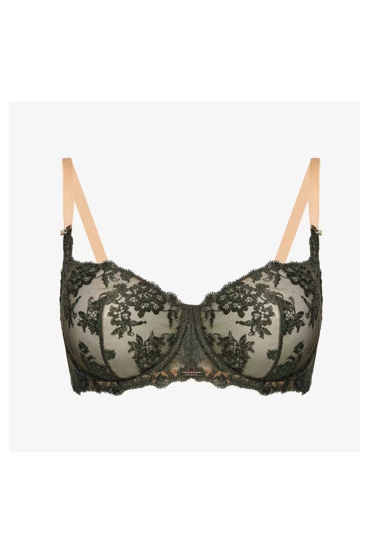 Мягкий бюстгальтер с вышивкой Сибелес БМ7 khaki