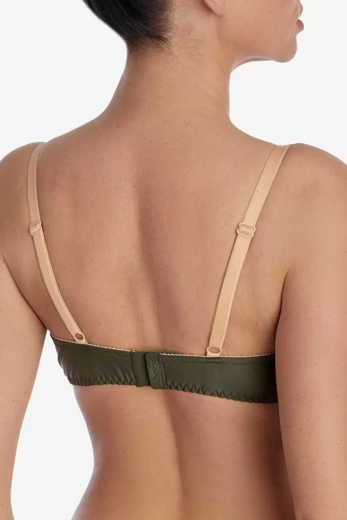 Мягкий бюстгальтер с вышивкой Сибелес БМ7 khaki