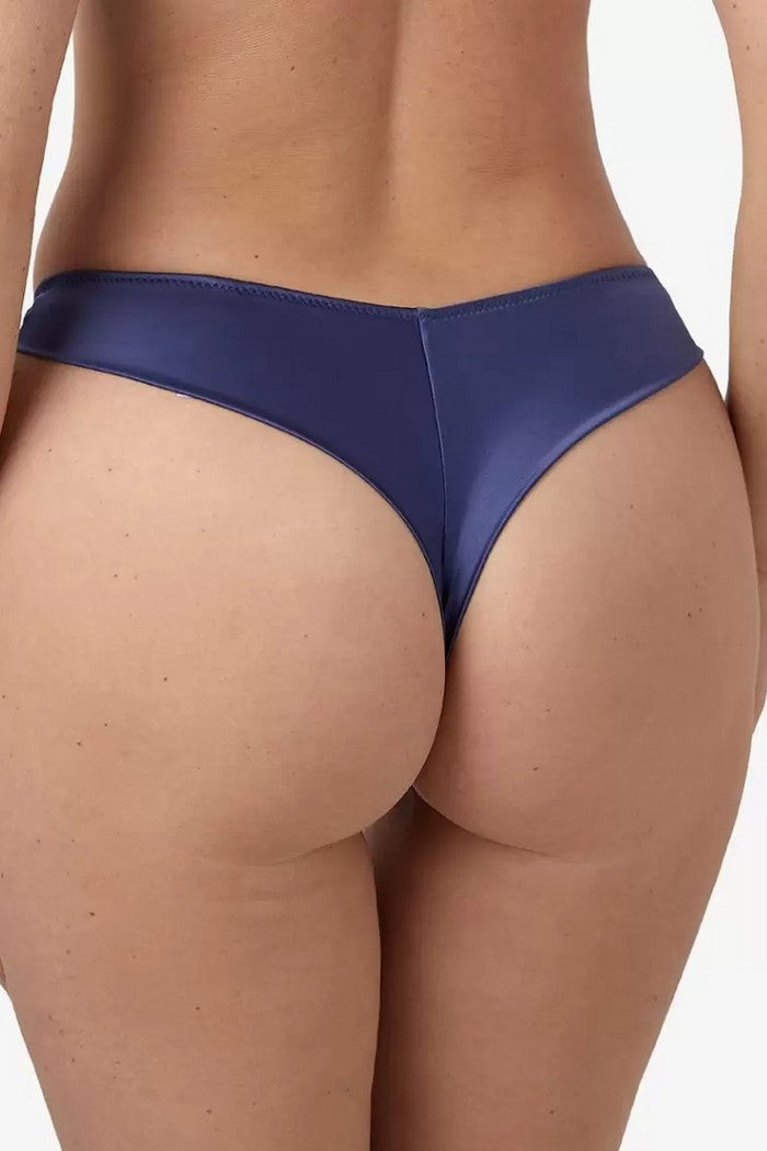Трусики стринг из атласа Селестил С15а indigo