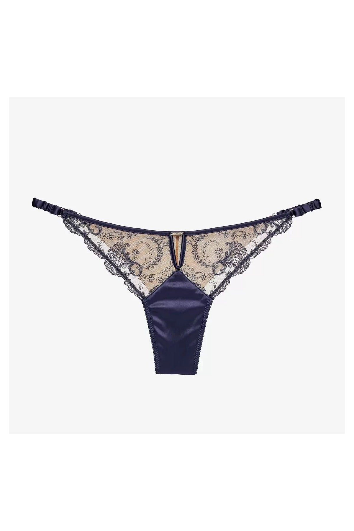 Трусики стринг с вышивкой Селестил С226 indigo