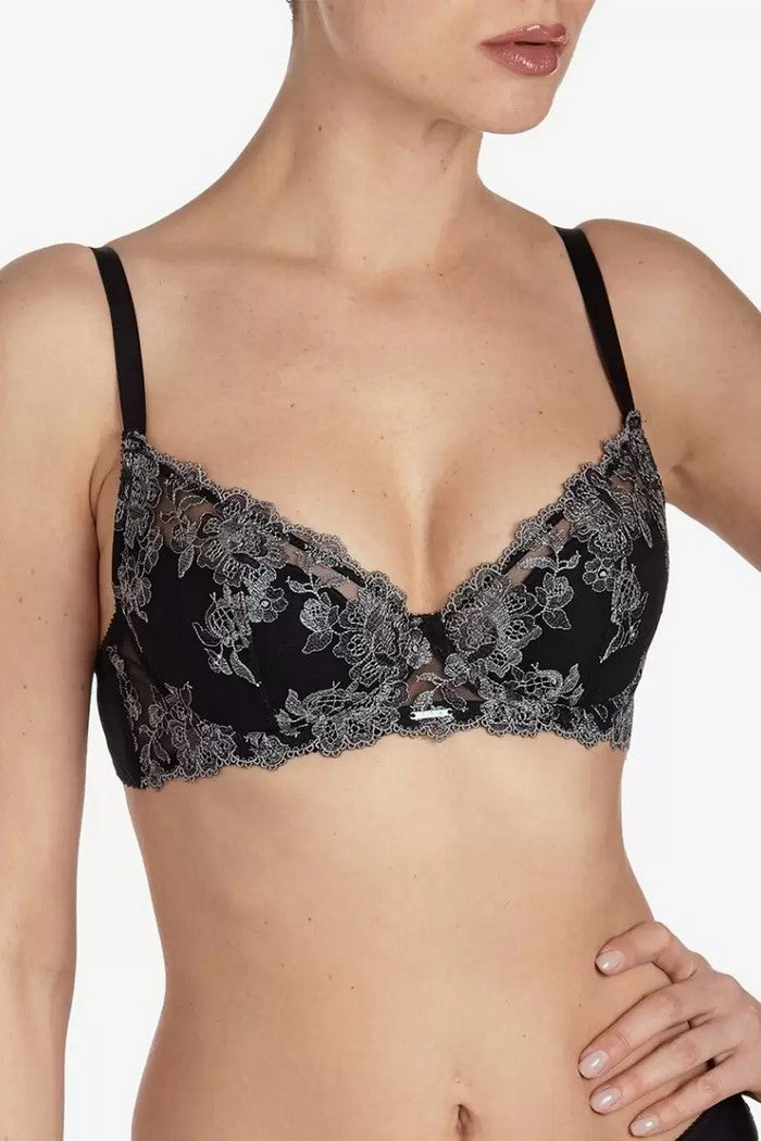 Бюстгальтер із поролоновими чашками Сенсуель БМ16 black/gray