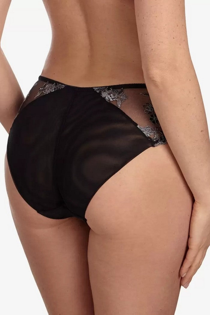 Трусики слип из микросетки Сенсуель Т88 black/gray