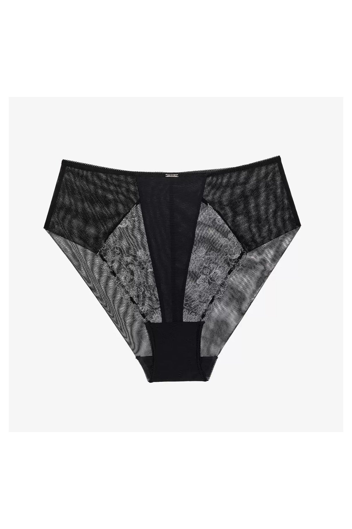 Высокие трусики слип Сенсуель Т89 black/gray