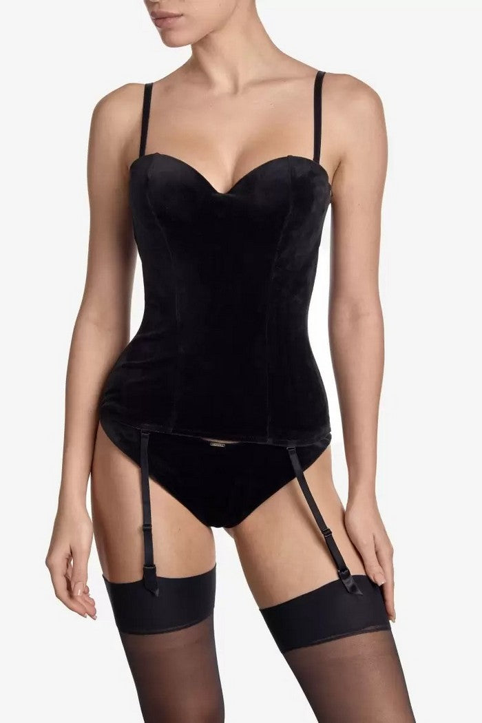 Корсет із оксамиту Шейд Б23 black