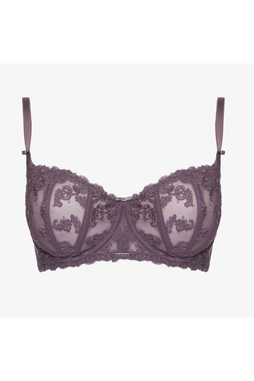 Бюстгальтер балконет с вышивкой Сомерсет БМ101 anthracite