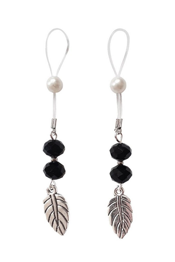 Украшение на грудь Nipple Jewelry Leaf black