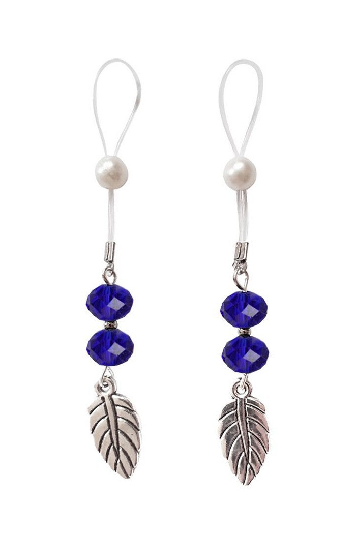 Украшение на грудь Nipple Jewelry Leaf blue