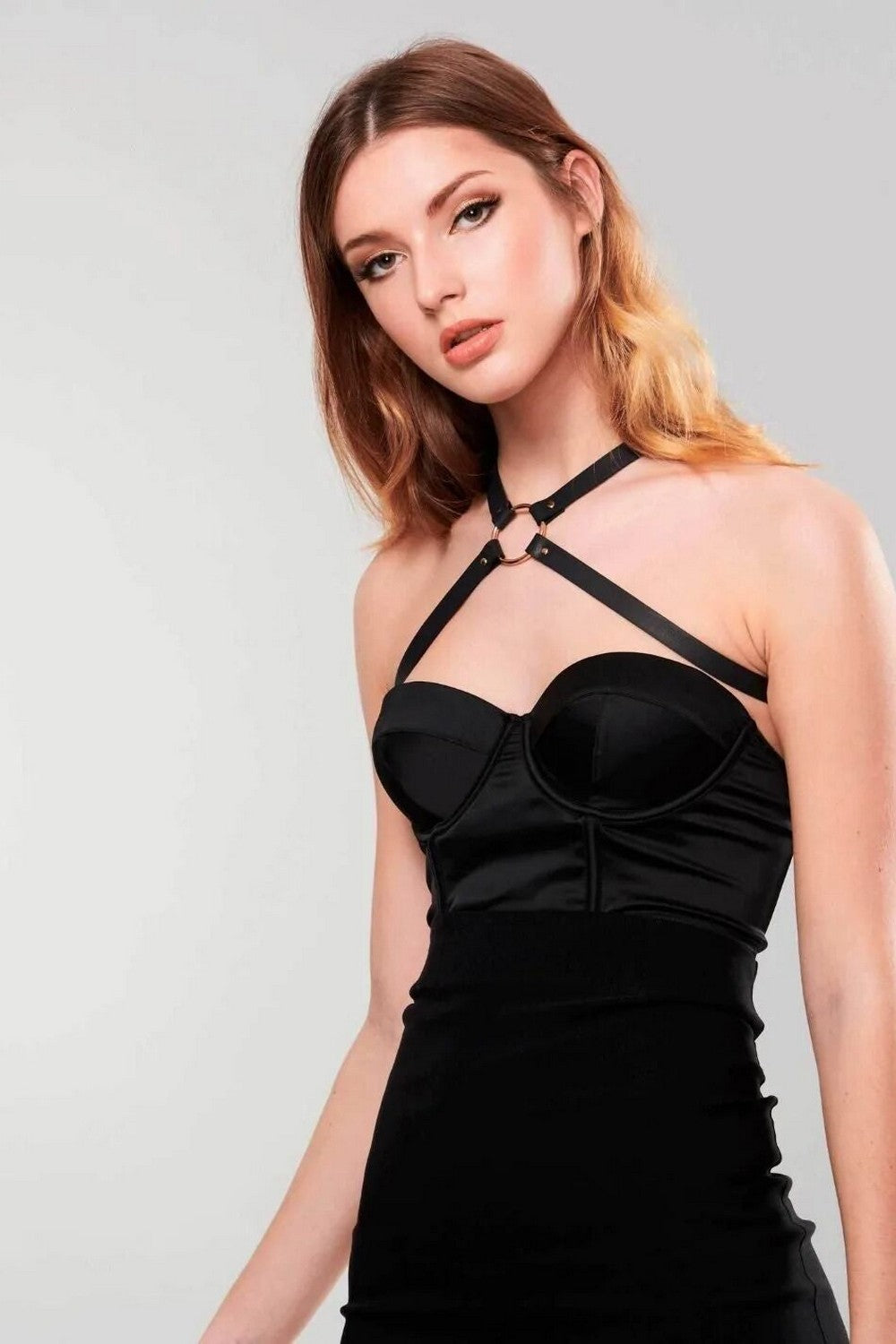 Портупея из эко-кожи Cross Chest Harness Black