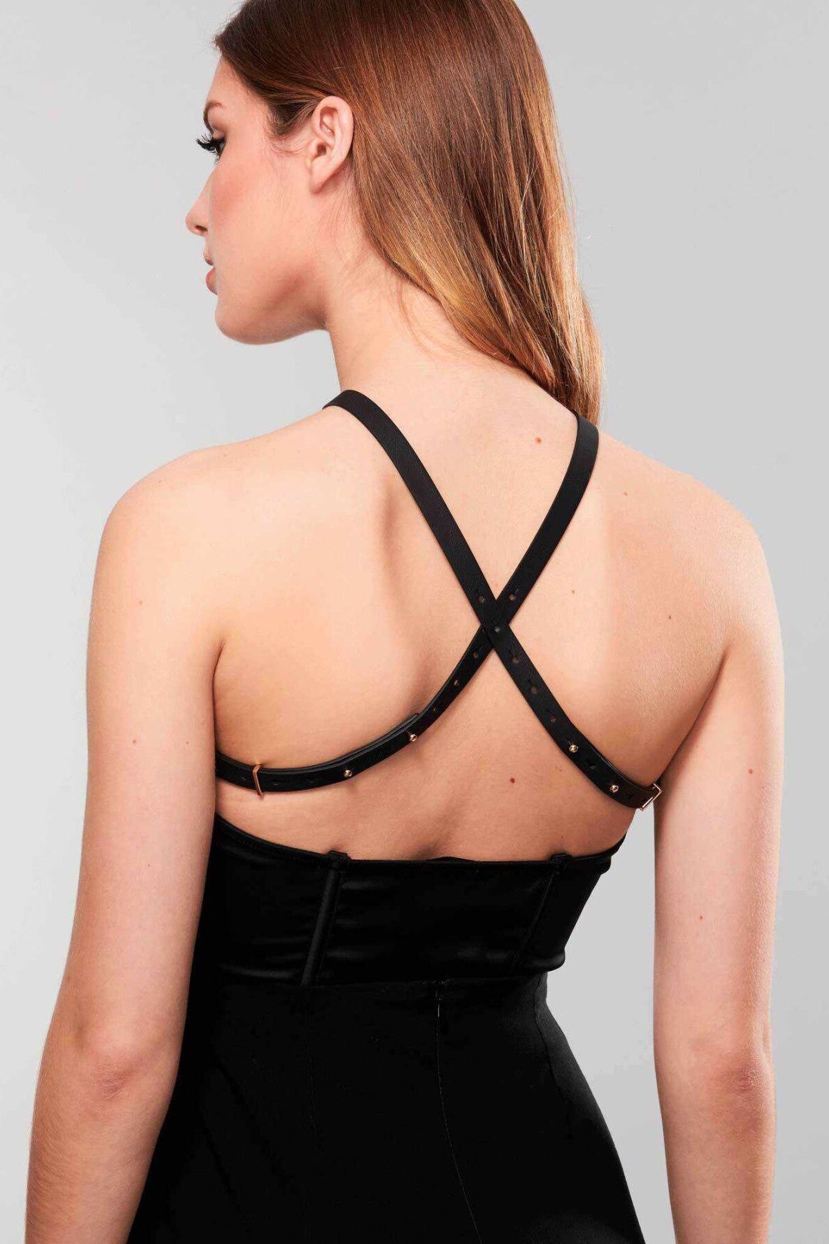 Портупея из эко-кожи Cross Chest Harness Black