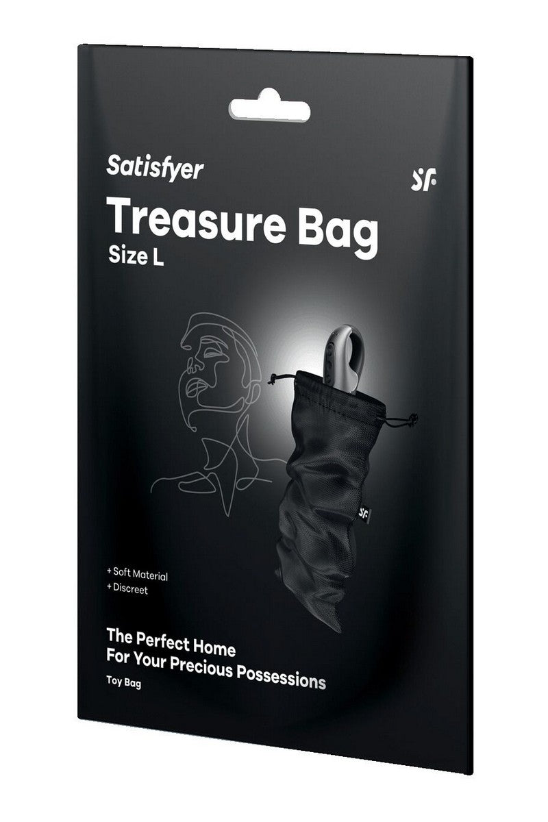 Мішечок для секс-іграшок Treasure Bag L black Satisfyer
