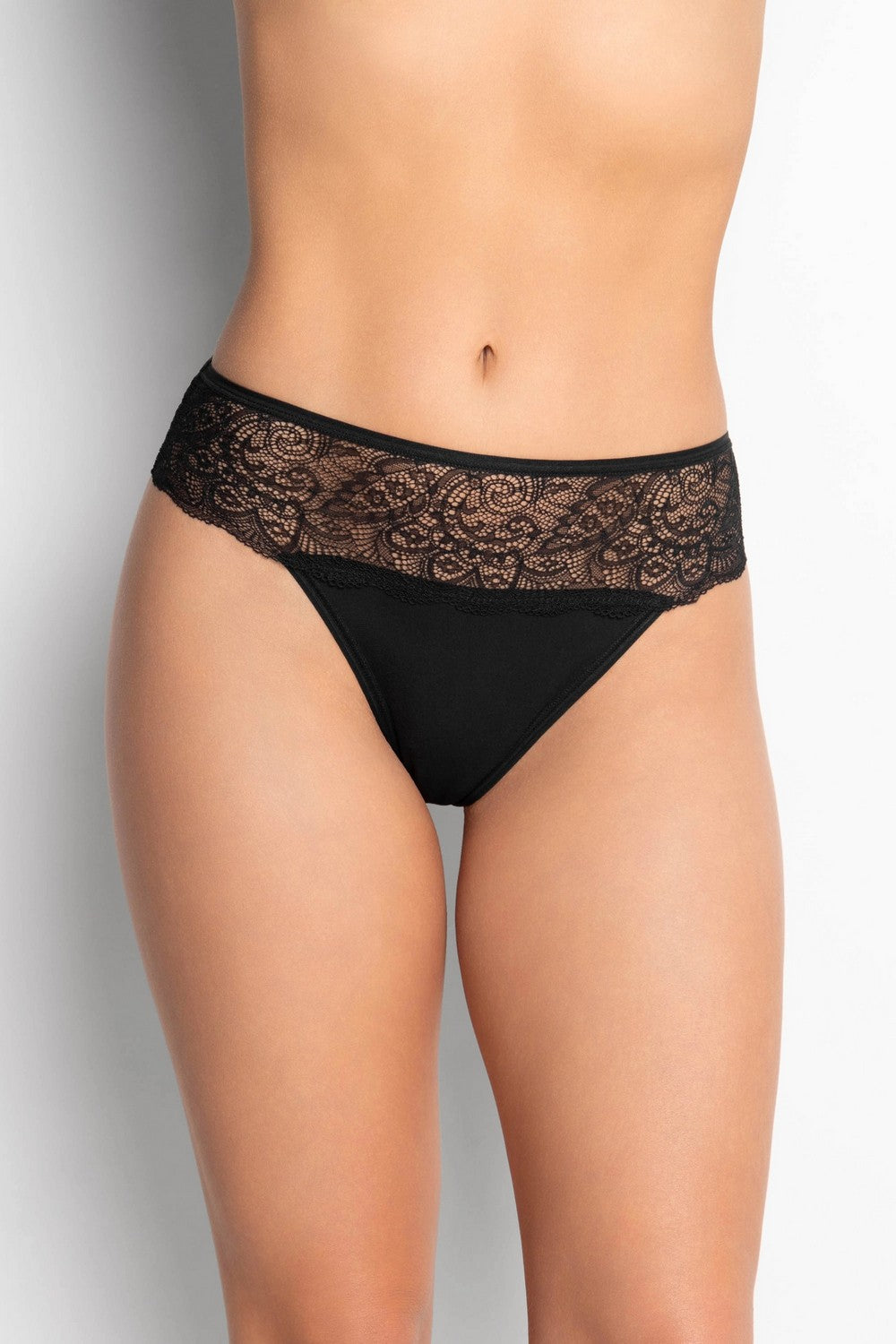 Трусики бразилина из хлопка 2001-24 black