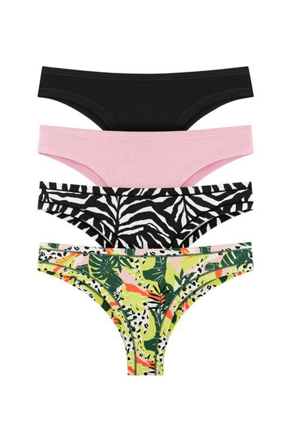 Трусики бразилиана с принтом 2202-20 (4 шт.) 01/105/993/994