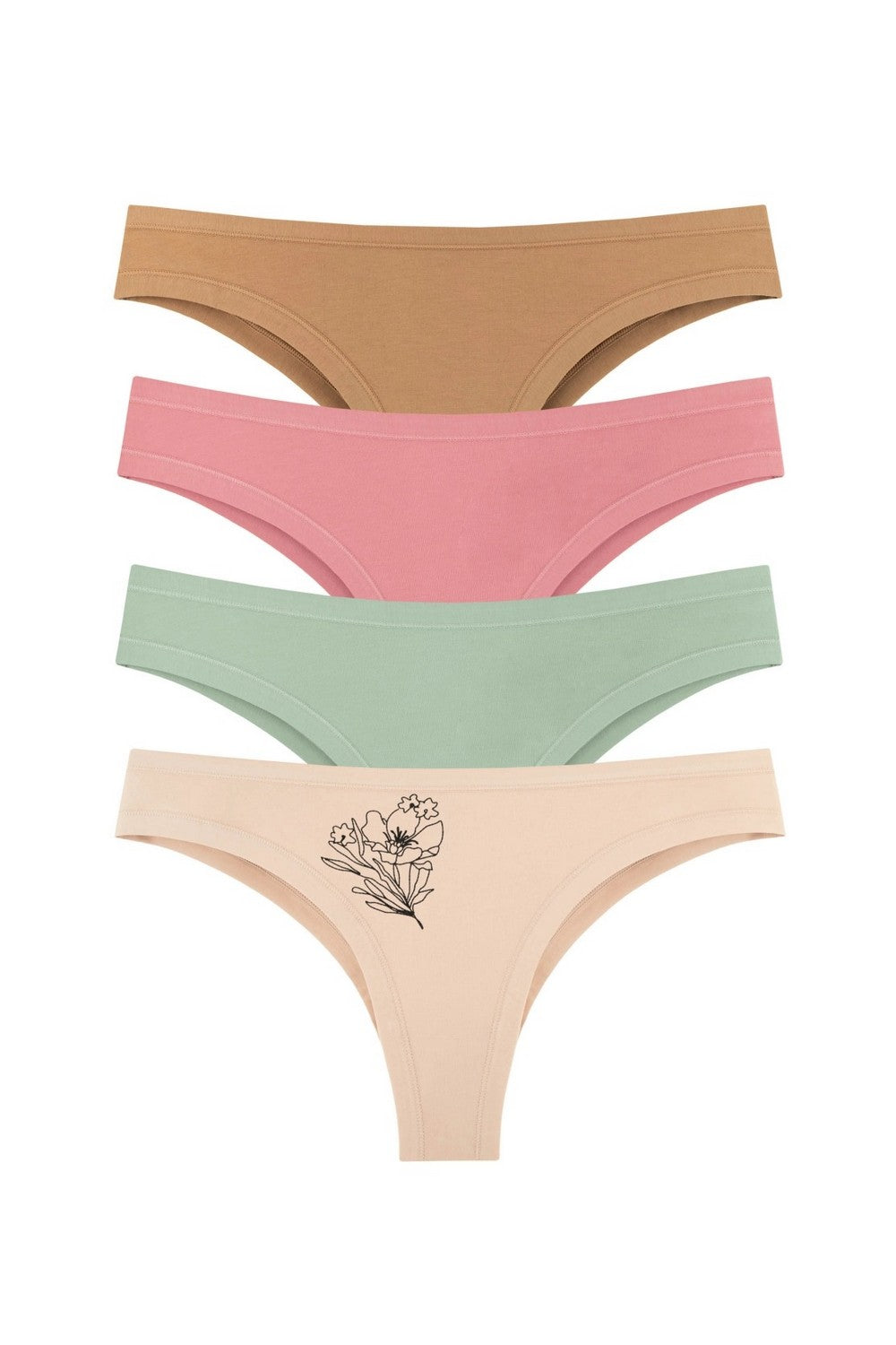 Трусики бразилиана из хлопка 2202-20 (4 шт.) 110-1/112/113/305