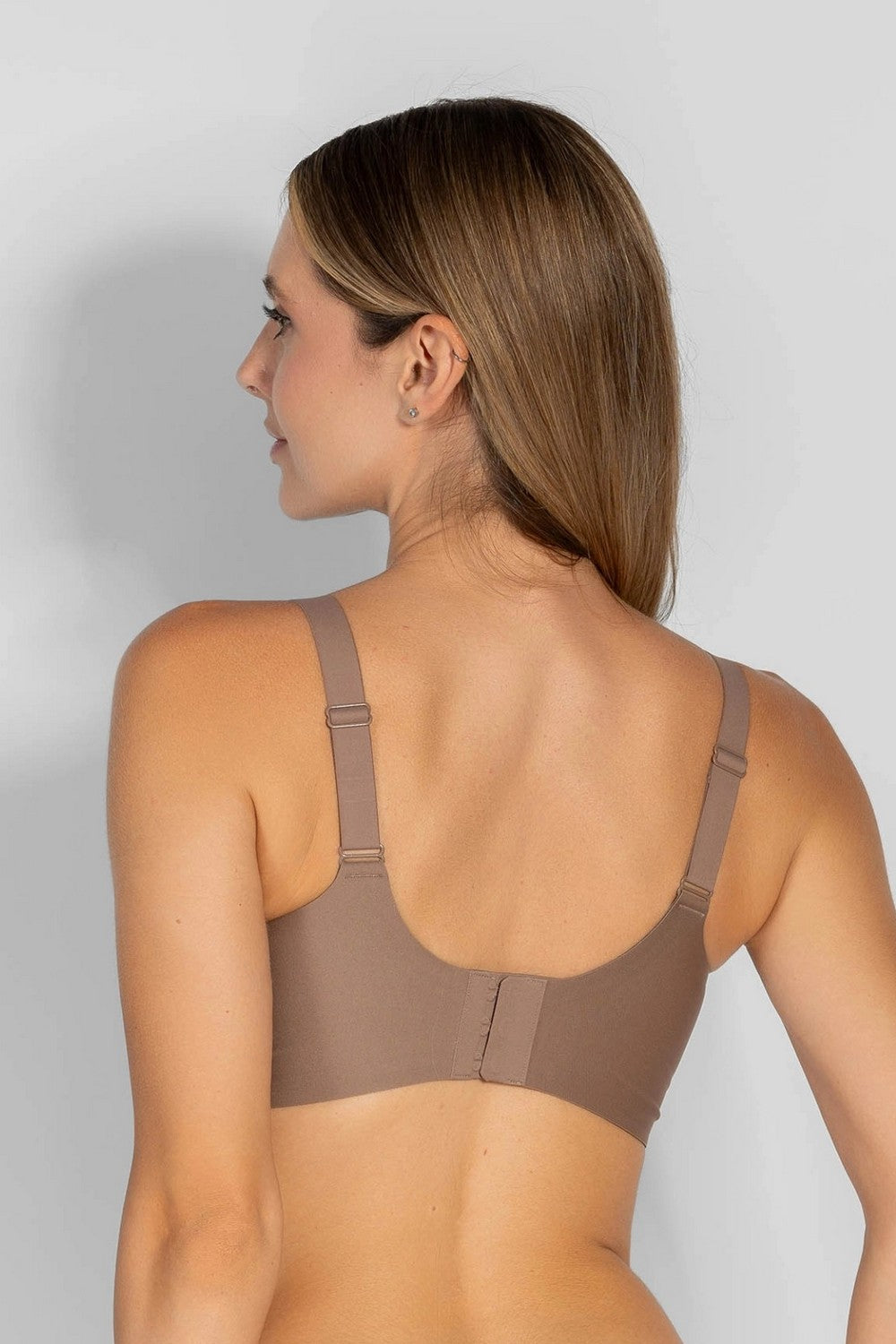 Бесшовный бюстгальтер из микрофибры 7074-075 coffee