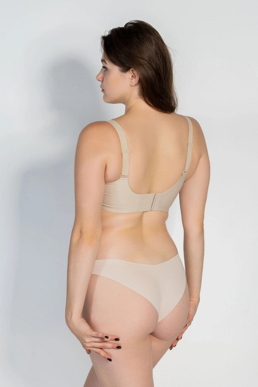 Безшовний бюстгальтер з мереживом 7076-075 beige