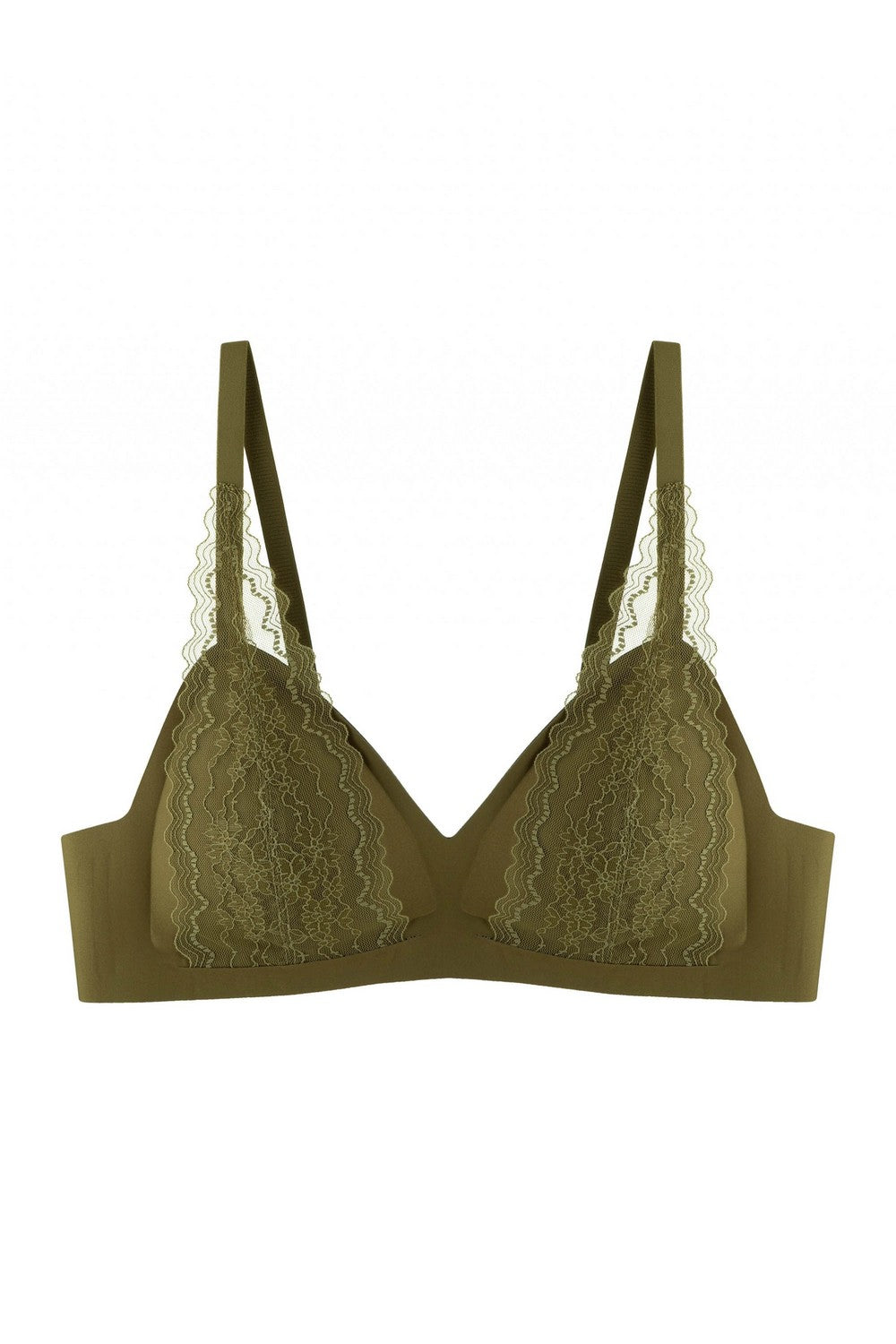 Бесшовный бралет с кружевом 7091-074 coffee