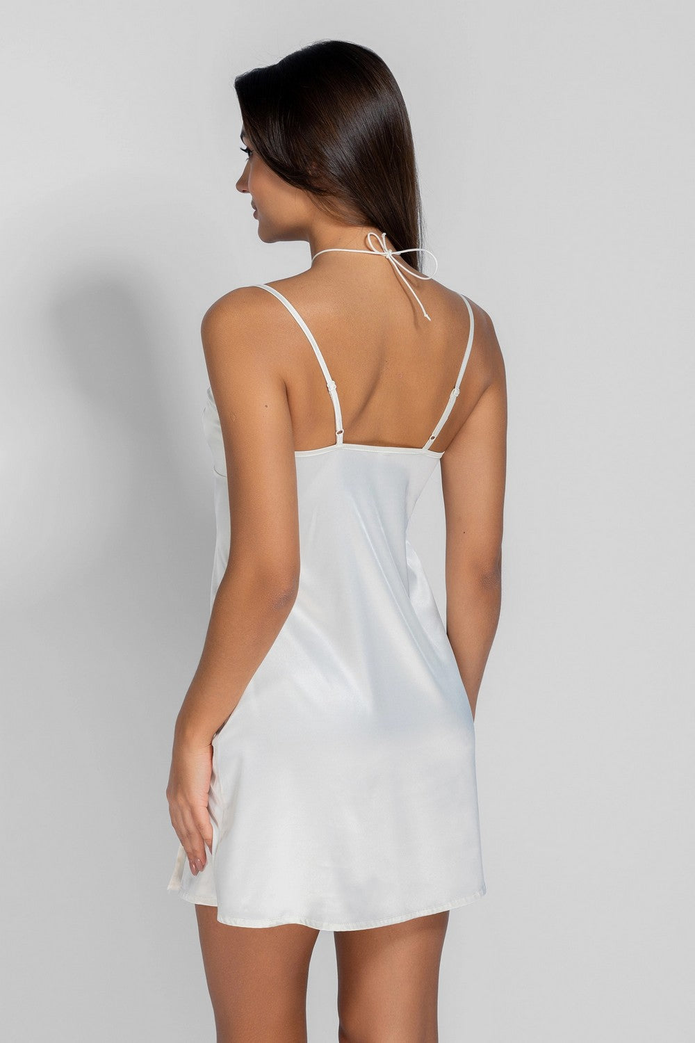 Нічна сорочка зі шнурівкою 8183-6065 champagne