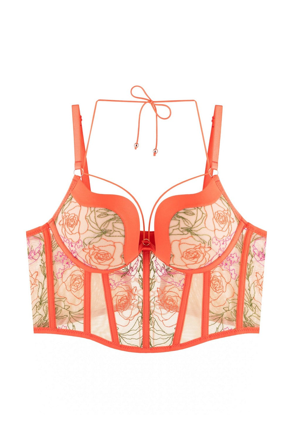 Корсетный бюстье с пуш-ап 8184-502 coral