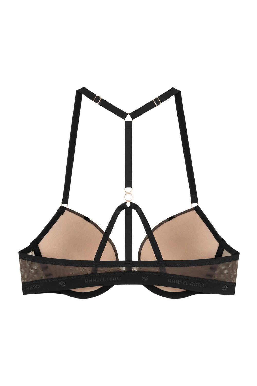 Бюстгальтер пуш-ап с сердечками 8185-019 black