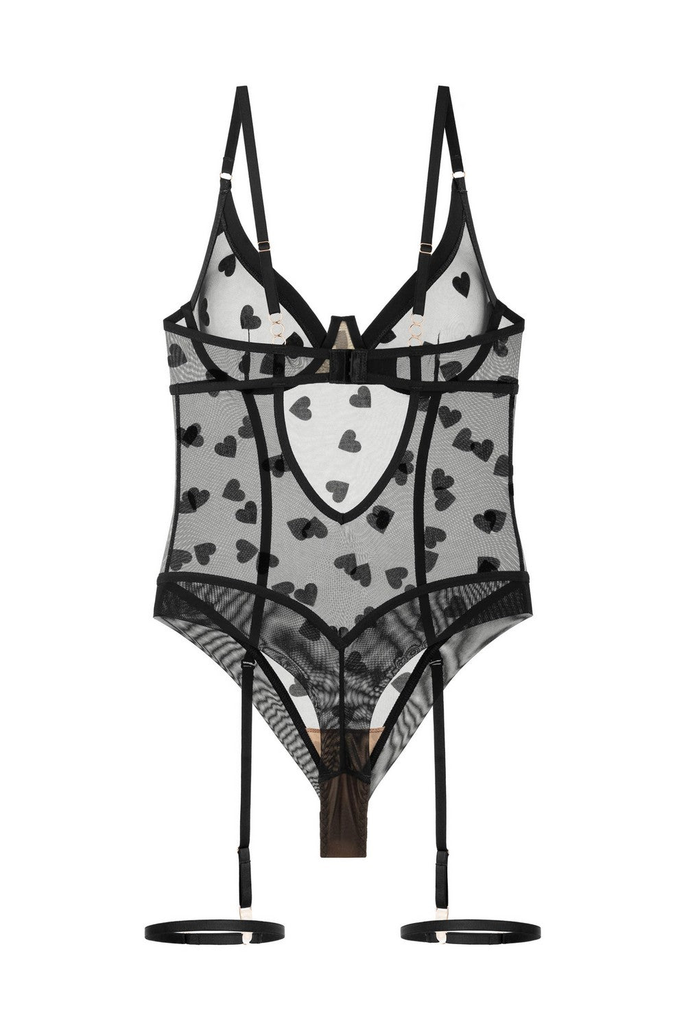 Прозрачное боди из микросетки 8185-157 black