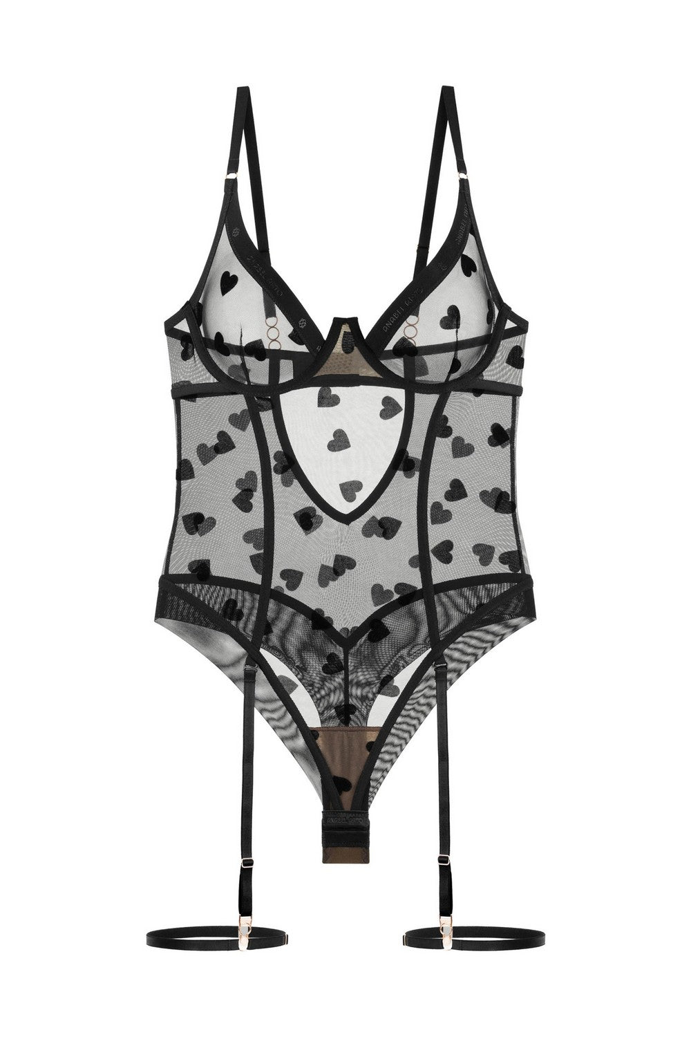 Прозоре боді з мікросітки 8185-157 black