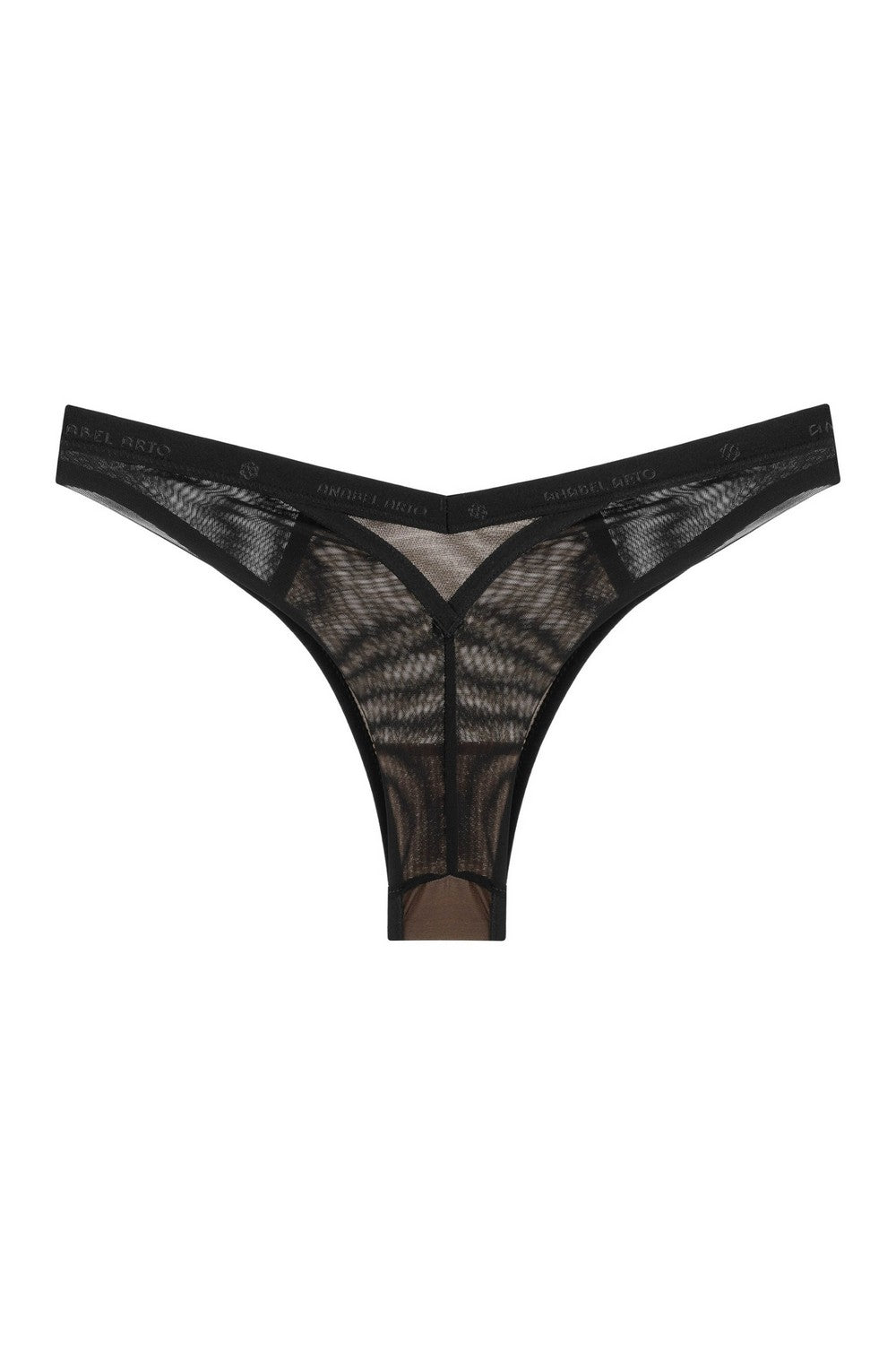 Трусики бразилиана из микросетки 8185-20 black