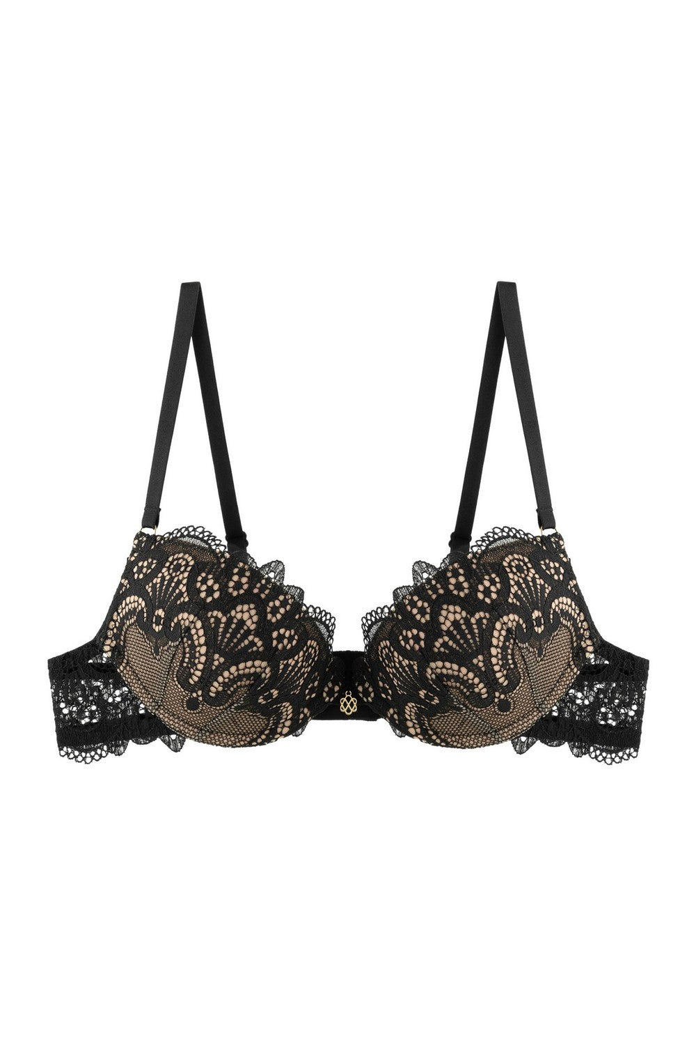 Кружевной бюстгальтер пуш-ап 8189-001 black