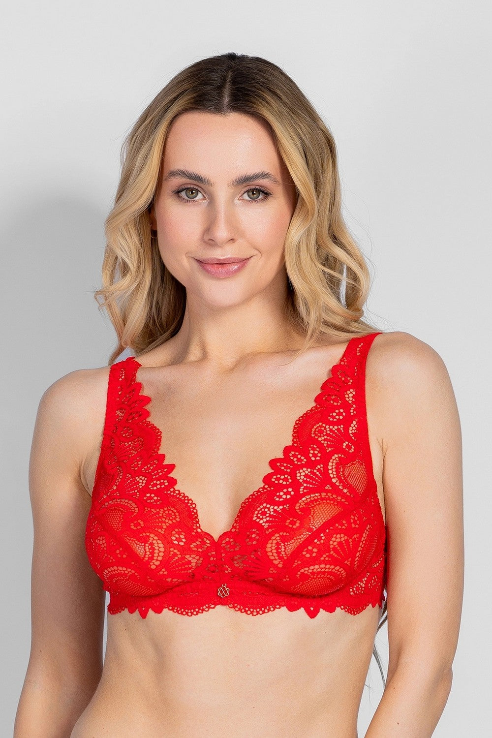 Мягкий бралет из кружева 8189-044 red