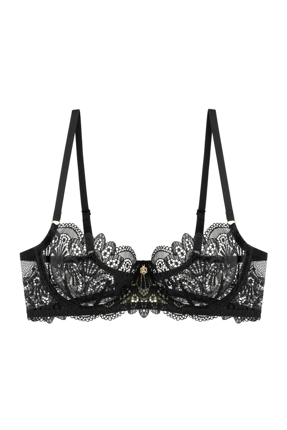 М'який бюстгальтер із мережива 8189-057 black