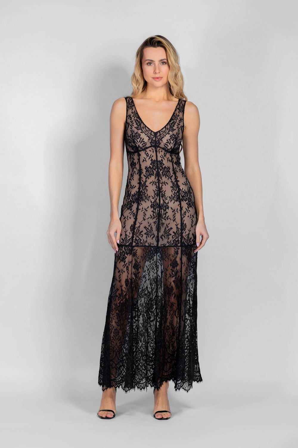 Сорочка со шнуровкой 8189-6098 black